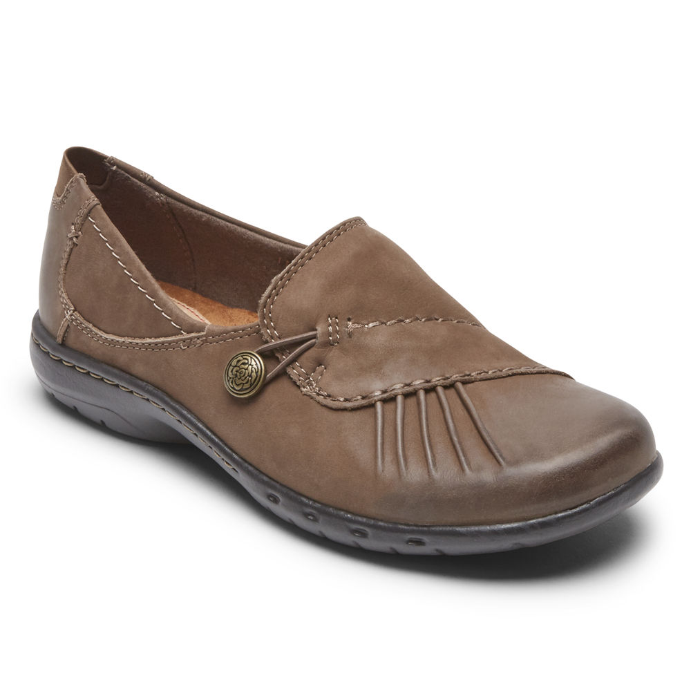 Rockport Womens Cobb Hill Paulette - Slip-On Brown - WSE178256